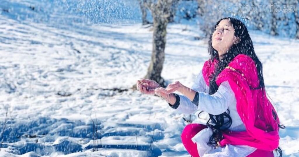 captions for snow mountain